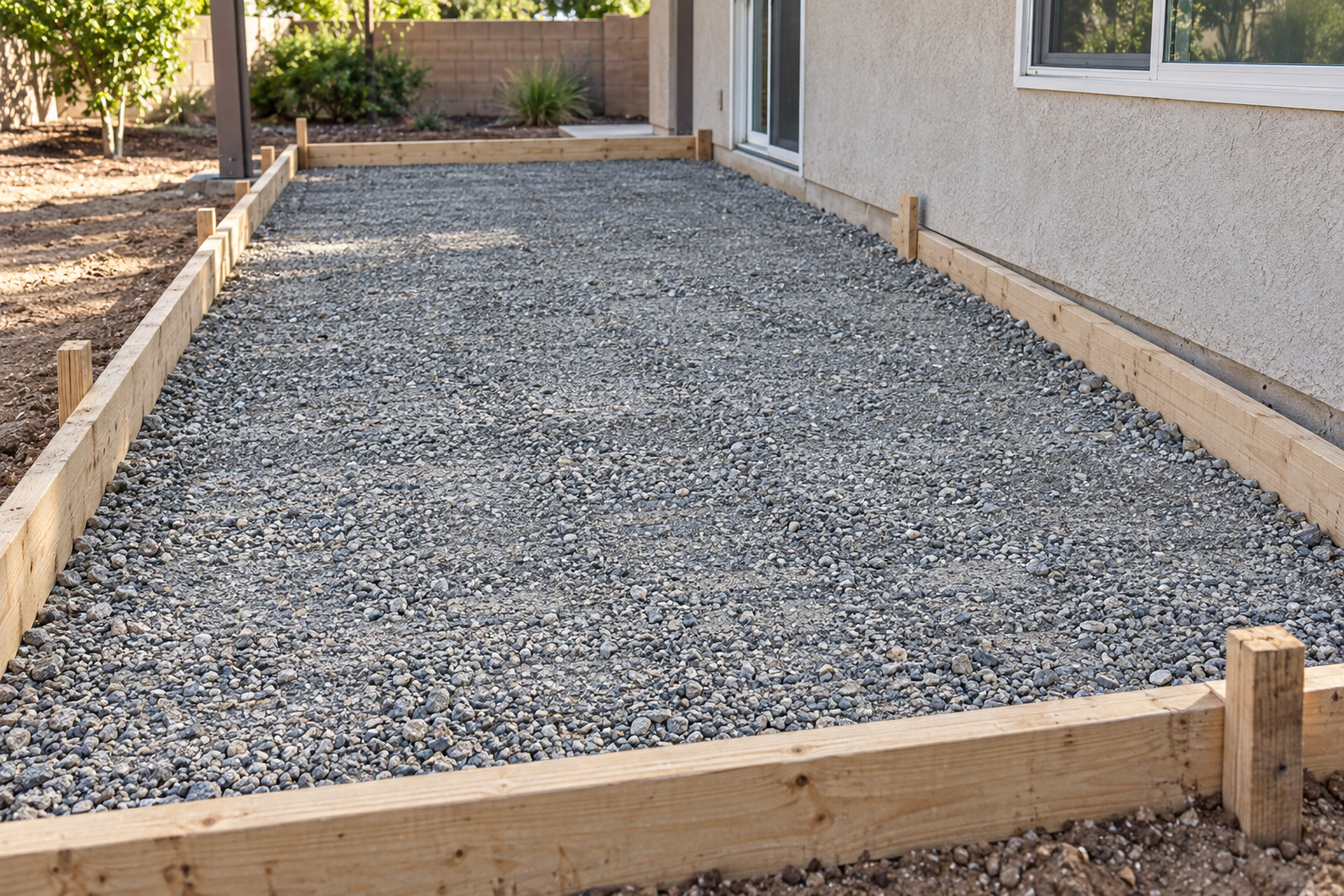 compacted base under new concrete