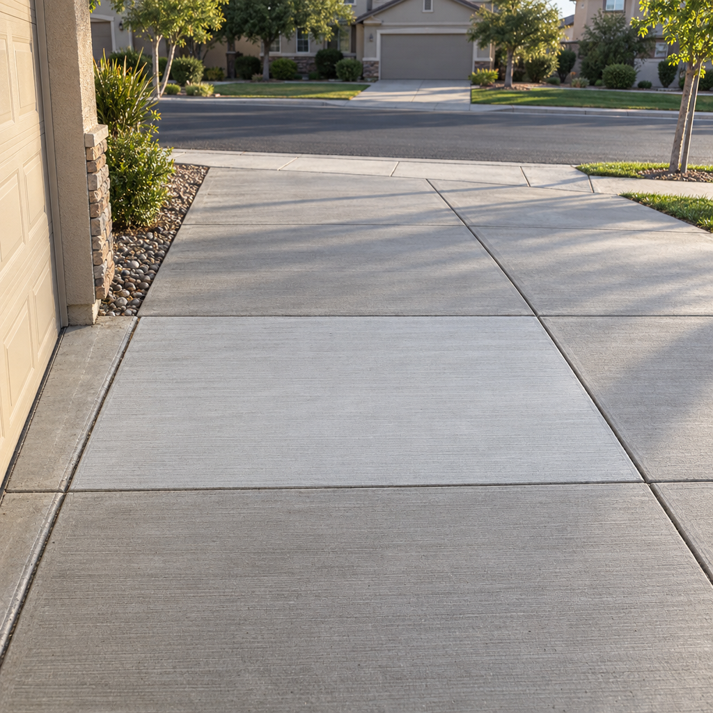 concrete repair on a French Valley driveway