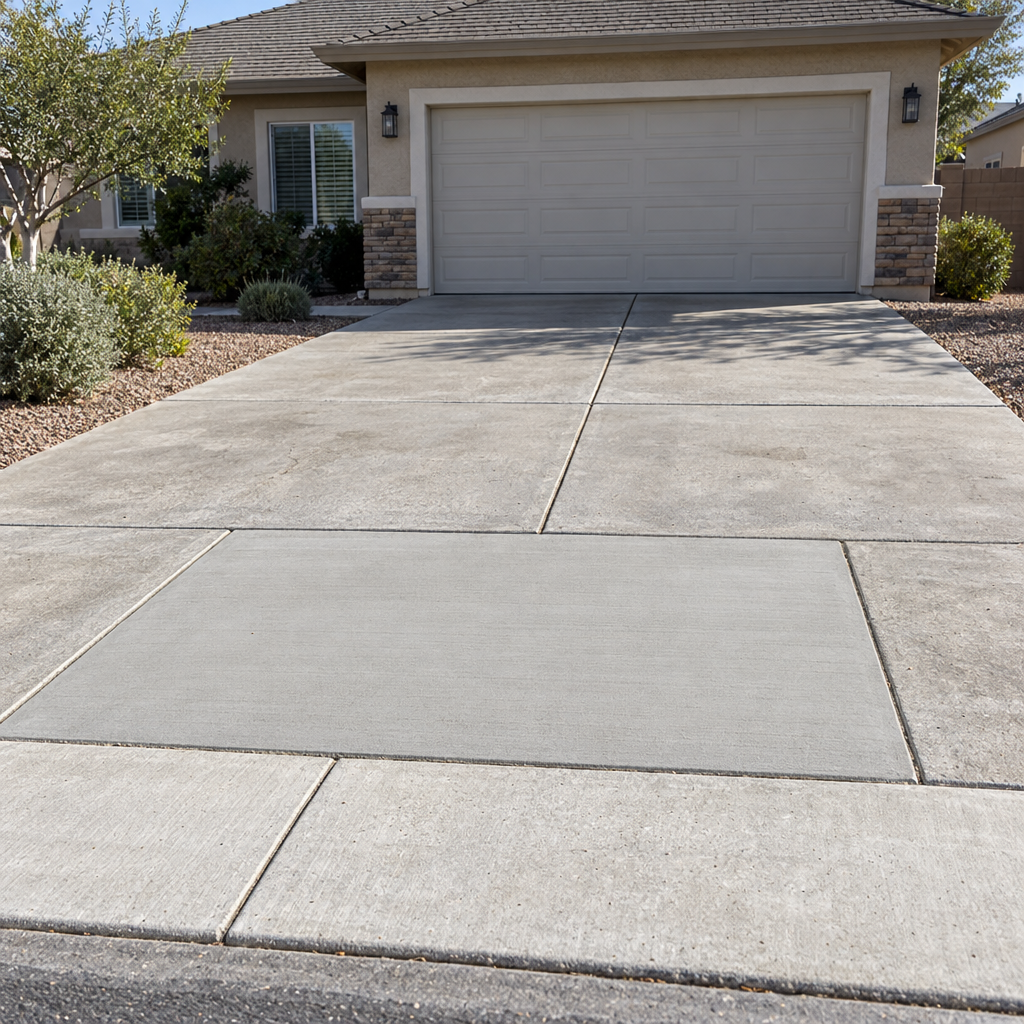 concrete repair on a Lake Elsinore driveway