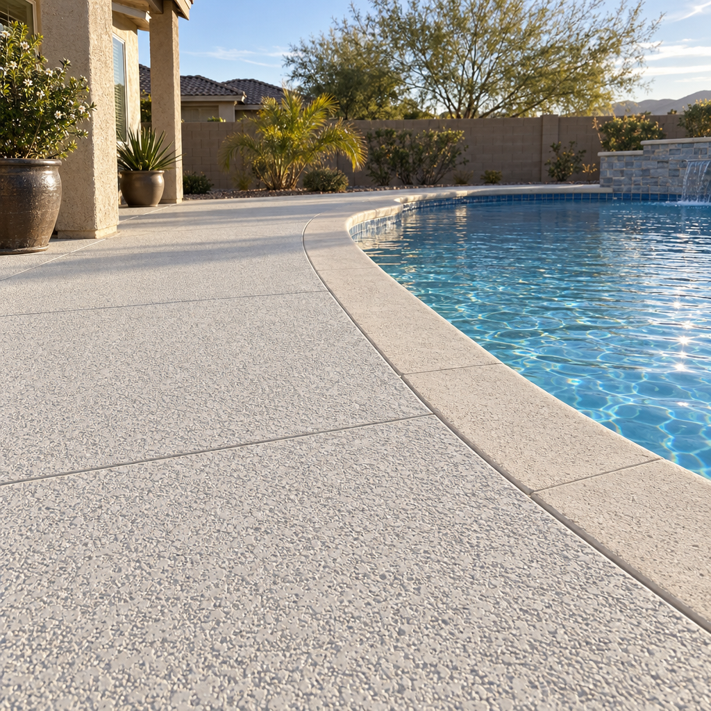 pool deck resurfacing around a Lake Elsinore pool